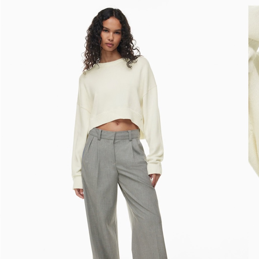 Sunday Best Off-White Cropped Sweater